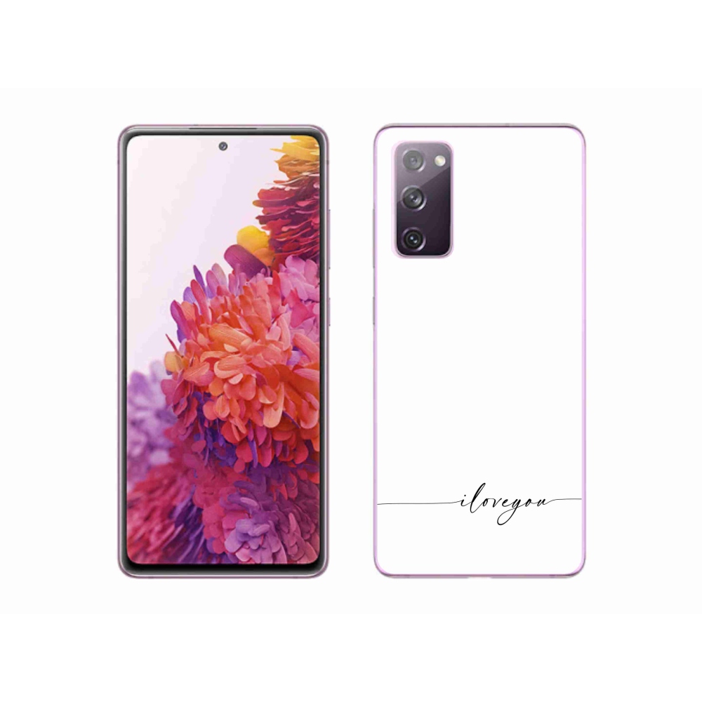 Gelový kryt mmCase na Samsung Galaxy S20 FE - I love you bílé pozadí