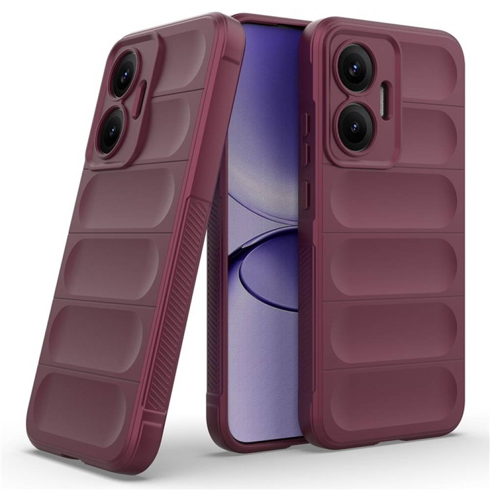 Rugg odolný gelový obal na Xiaomi Poco F7 5G - vínový