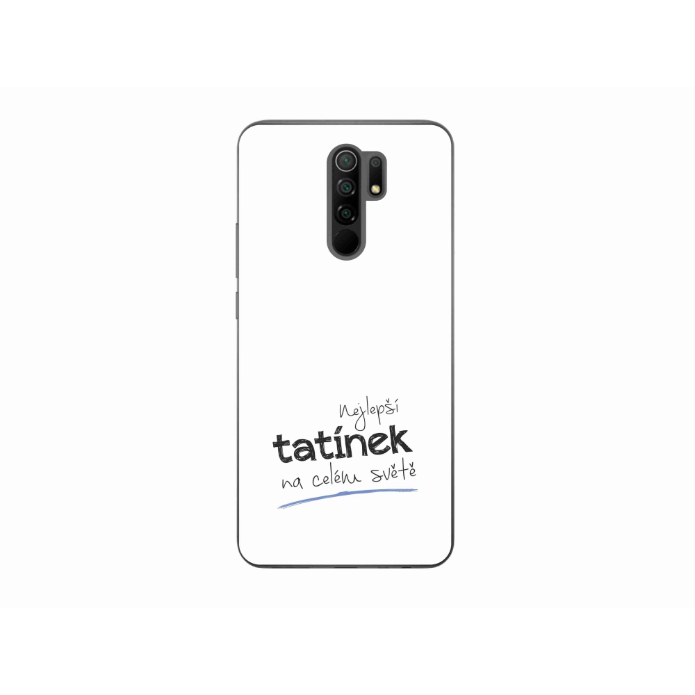 Gelový kryt mmCase na Xiaomi Redmi 9 - nejlepší tatínek 4 bílé pozadí