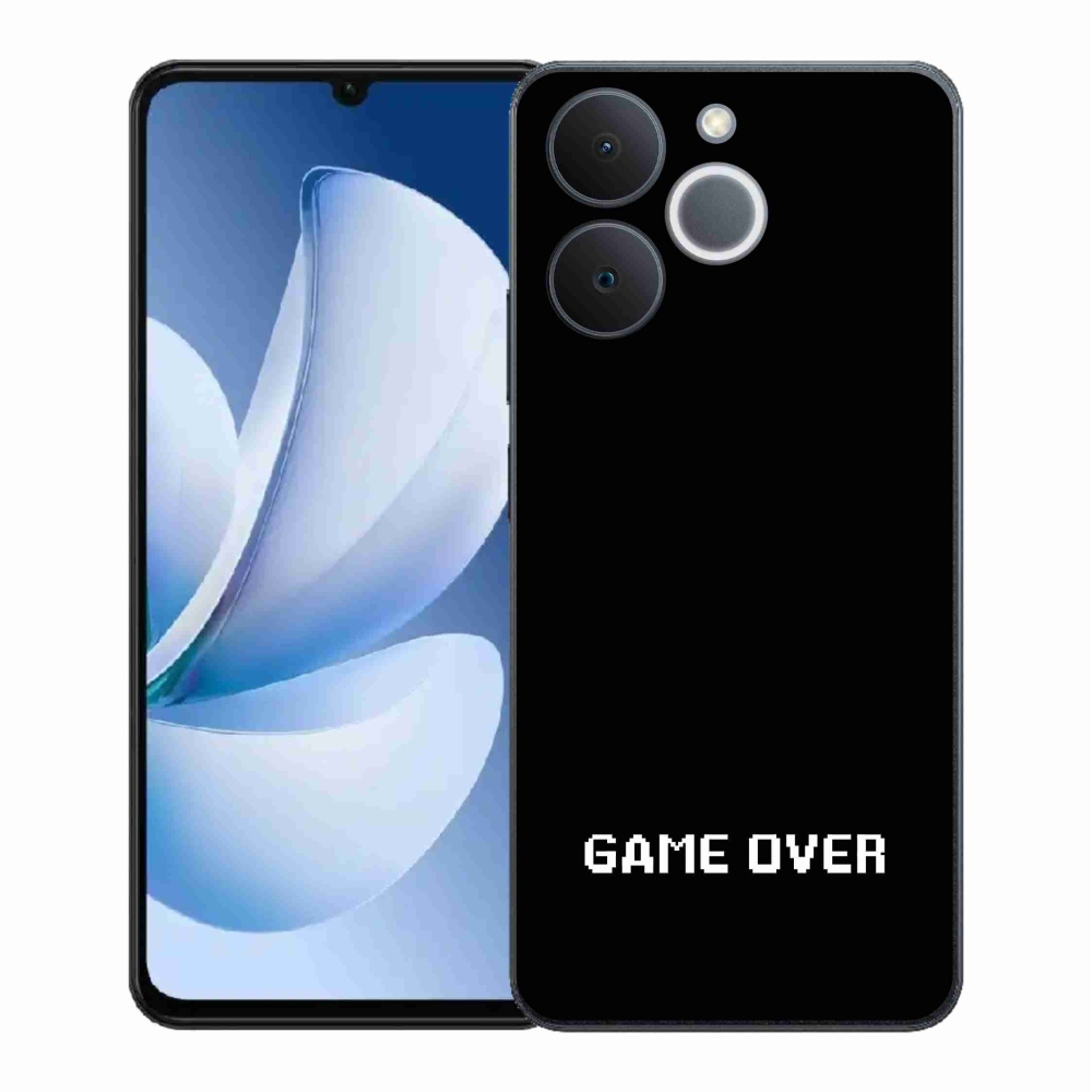 Gelový kryt mmCase na Realme Note 70T - game over černé pozadí