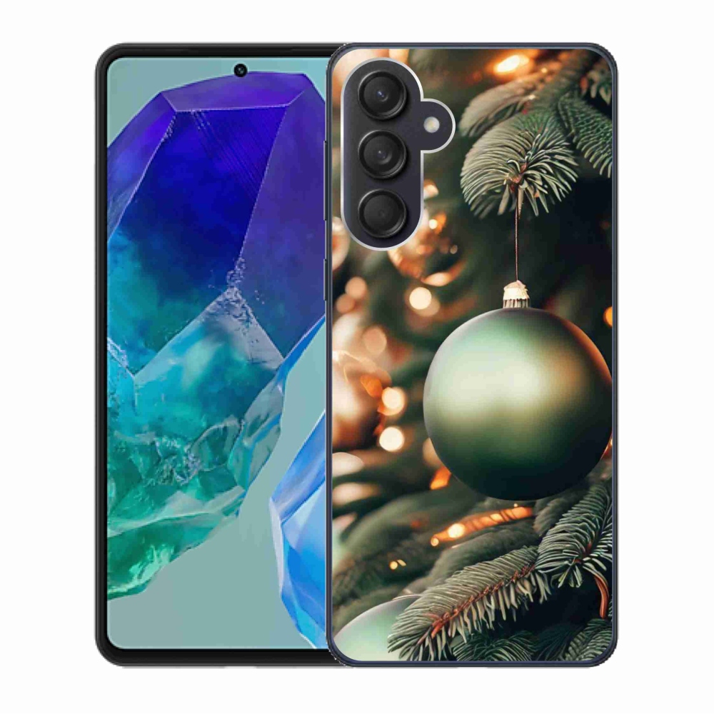 Gelový kryt mmCase na Samsung Galaxy M55 5G - vánoční ozdoby 1
