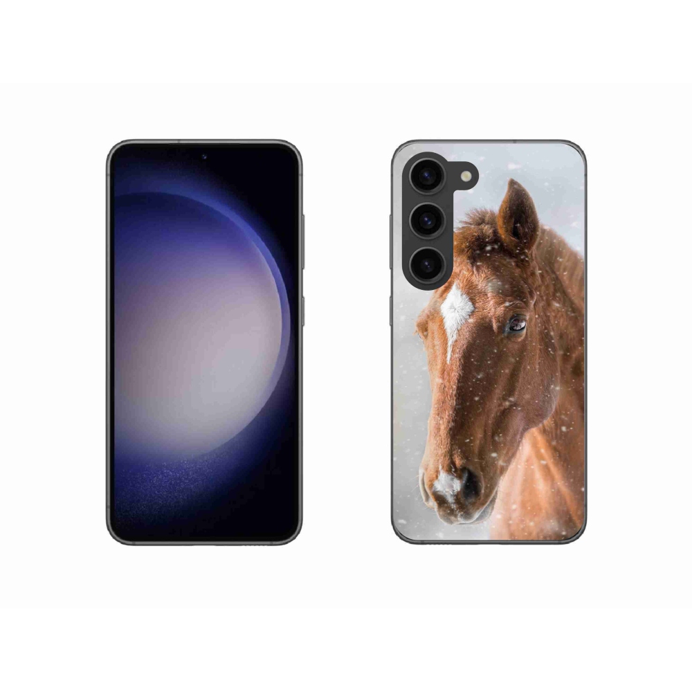 Gelový kryt mmCase na Samsung Galaxy S23 5G - hnědý kůň 2