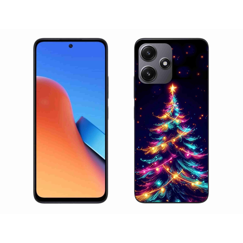 Gelový kryt mmCase na Xiaomi Redmi 12 5G - neonový vánoční stromek