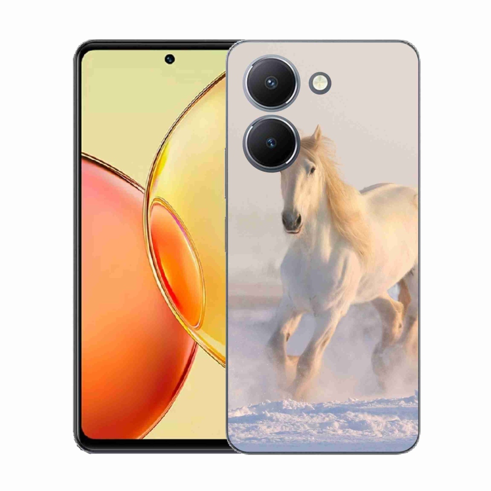 Gelový kryt mmCase na Vivo Y36 - kůň ve sněhu