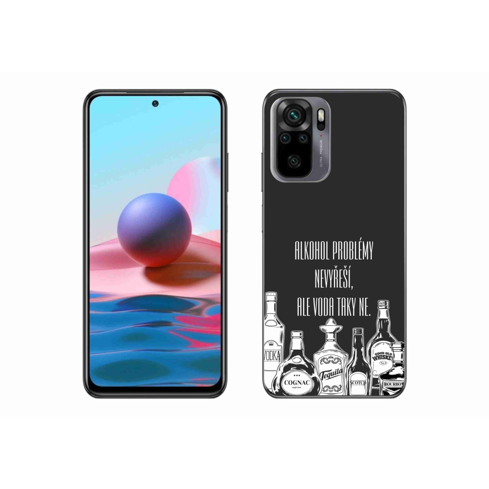 Gelový kryt mmCase na Xiaomi Redmi Note 10 4G - vtipný text černé pozadí