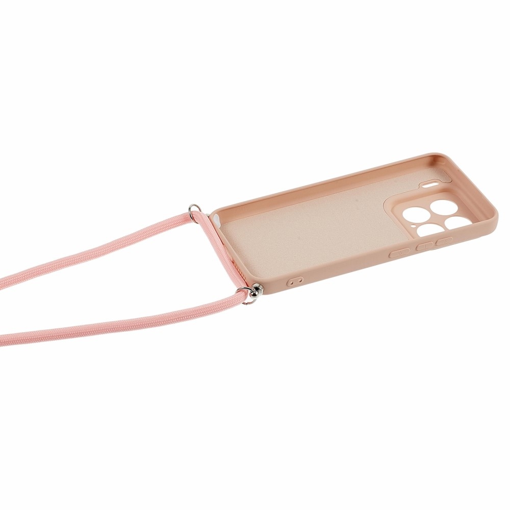 Lining gelový obal se šňůrkou na Xiaomi 15 - růžový