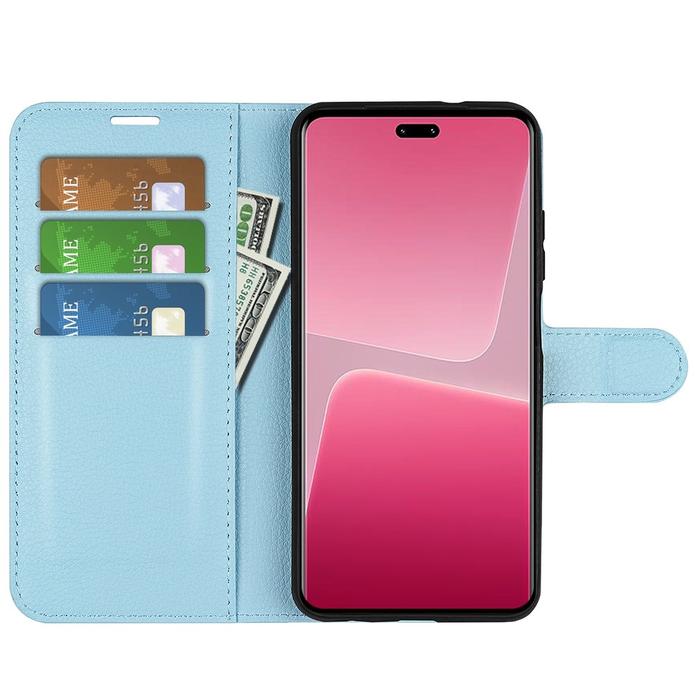 Litchi knížkové pouzdro na Xiaomi 13 Lite - modré
