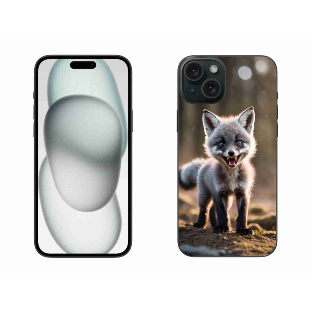 Gelový kryt mmCase na iPhone 15 Plus - rozzuřená liška