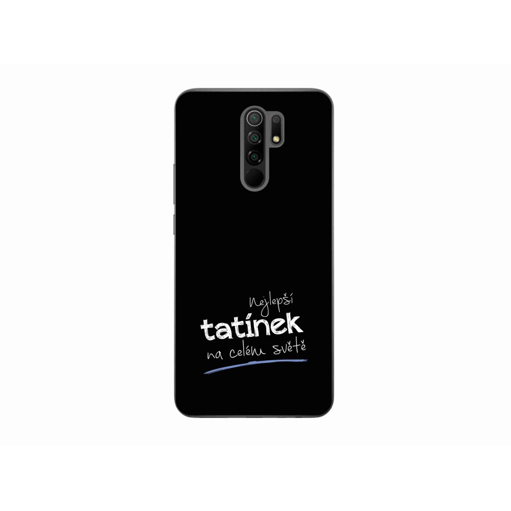 Gelový kryt mmCase na Xiaomi Redmi 9 - nejlepší tatínek 4 černé pozadí
