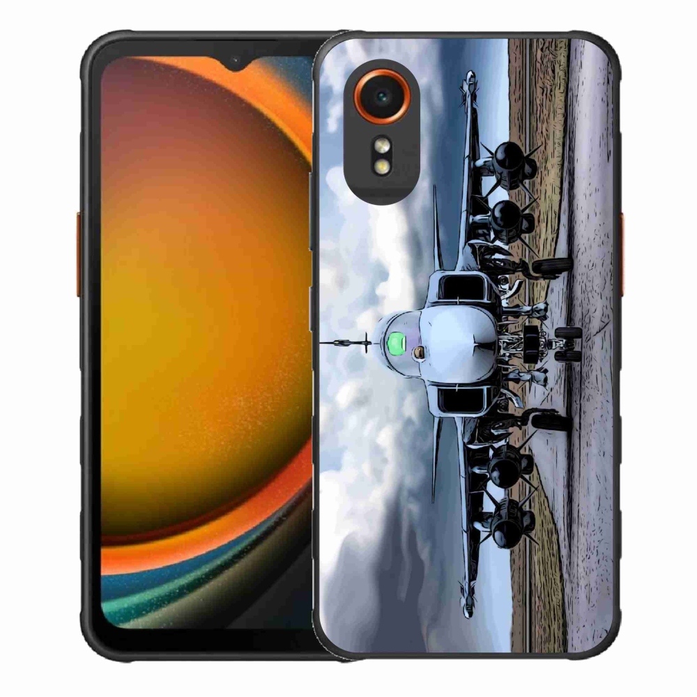 Gelový kryt mmCase na Samsung Galaxy Xcover 7 - vojenské letadlo