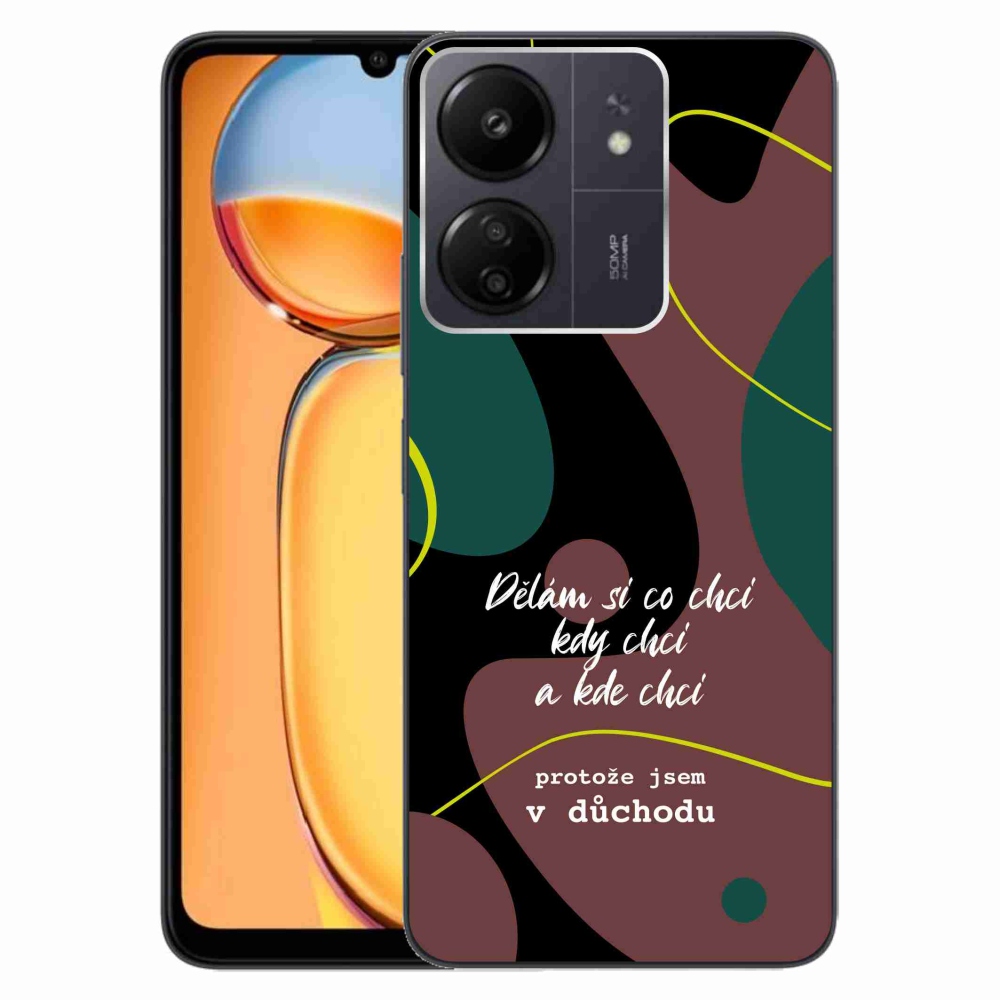 Gelový kryt mmCase na Xiaomi Poco C65/Redmi 13C - vtipný text 10 černé pozadí
