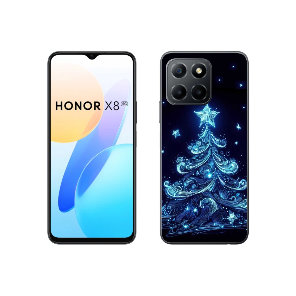 Gelový kryt mmCase na Honor X8 5G/70 Lite 5G - neonový vánoční stromek 4