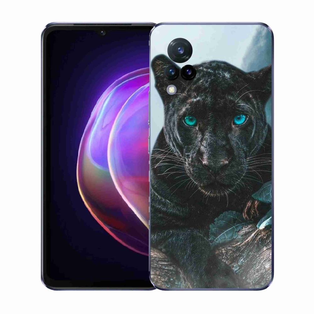Gelový kryt mmCase na Vivo V21 4G/5G - černý panter