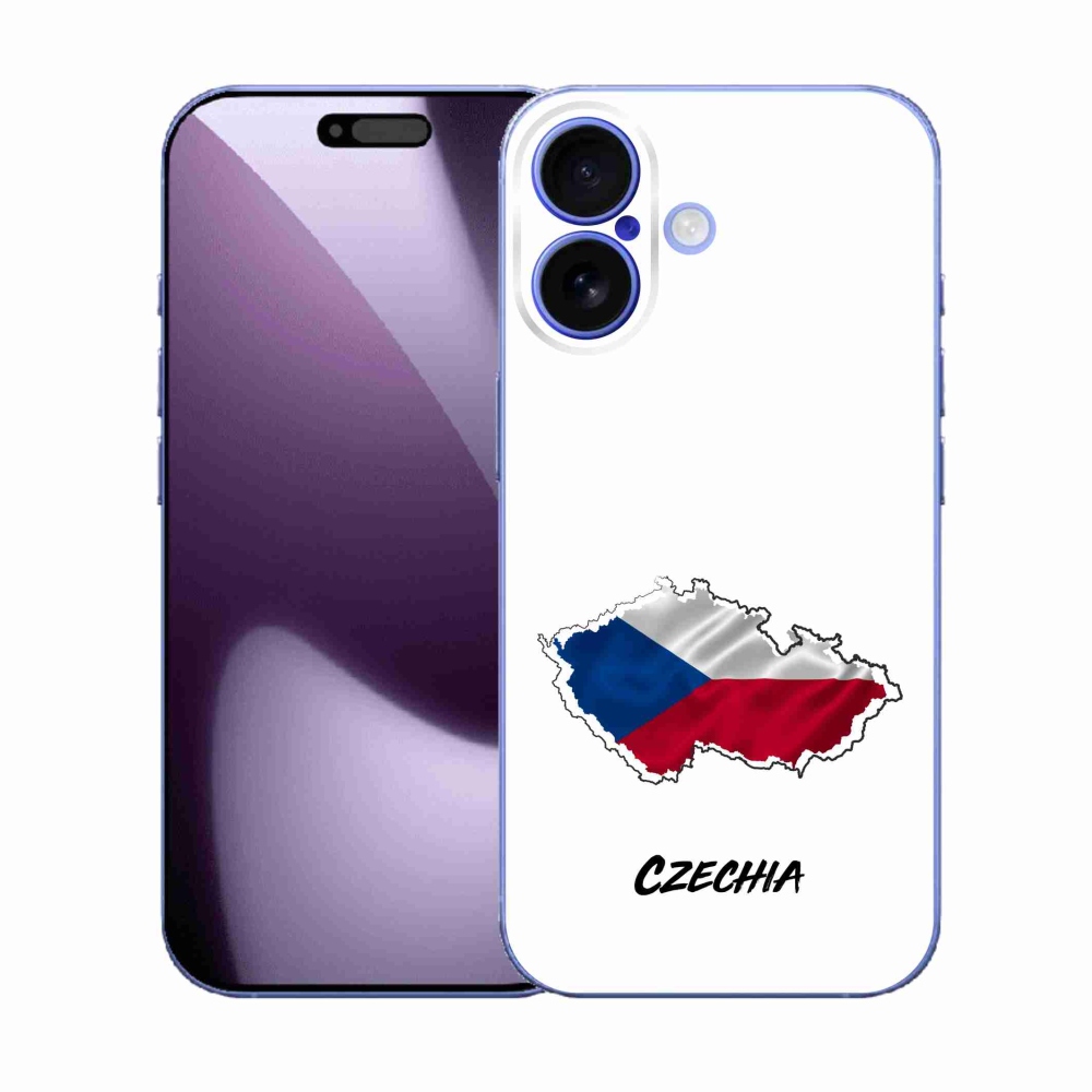 Gelový kryt mmCase na iPhone 17 - Czechia bílé pozadí