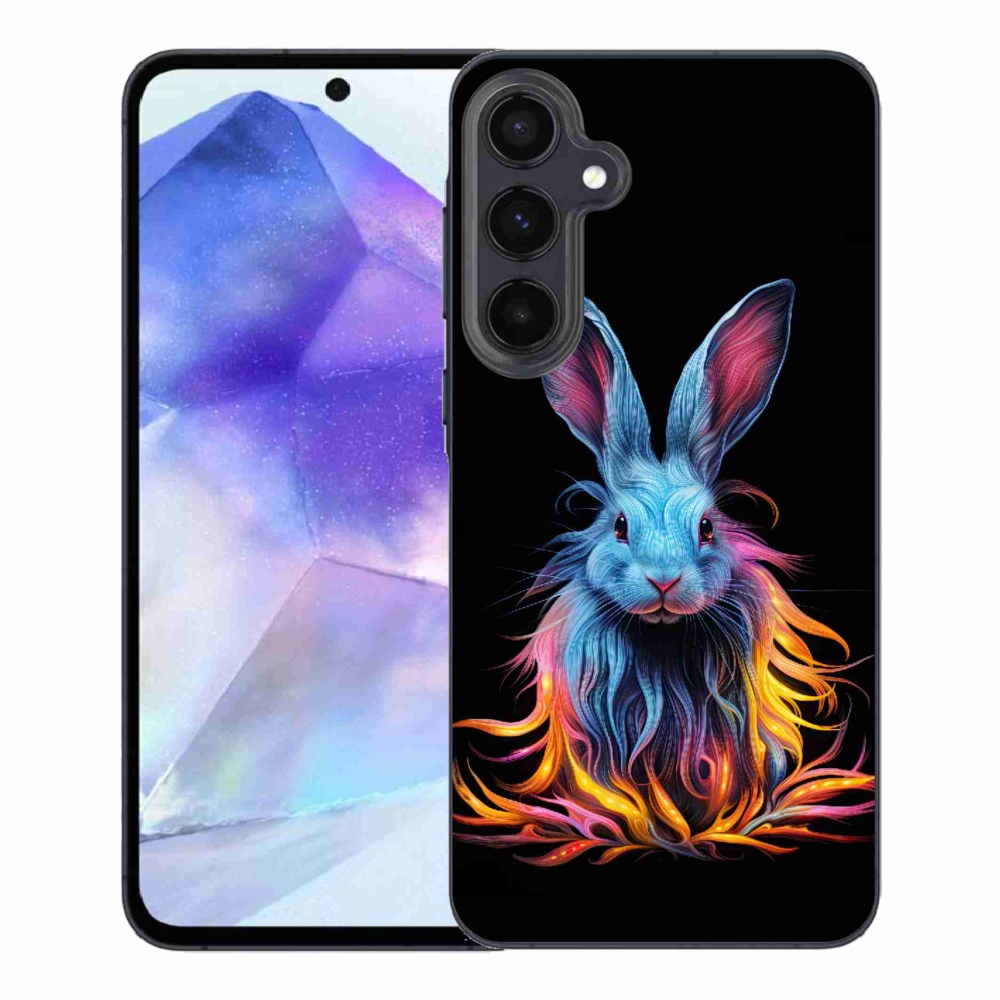 Gelový kryt mmCase na Samsung Galaxy A55 5G - abstraktní zajíc