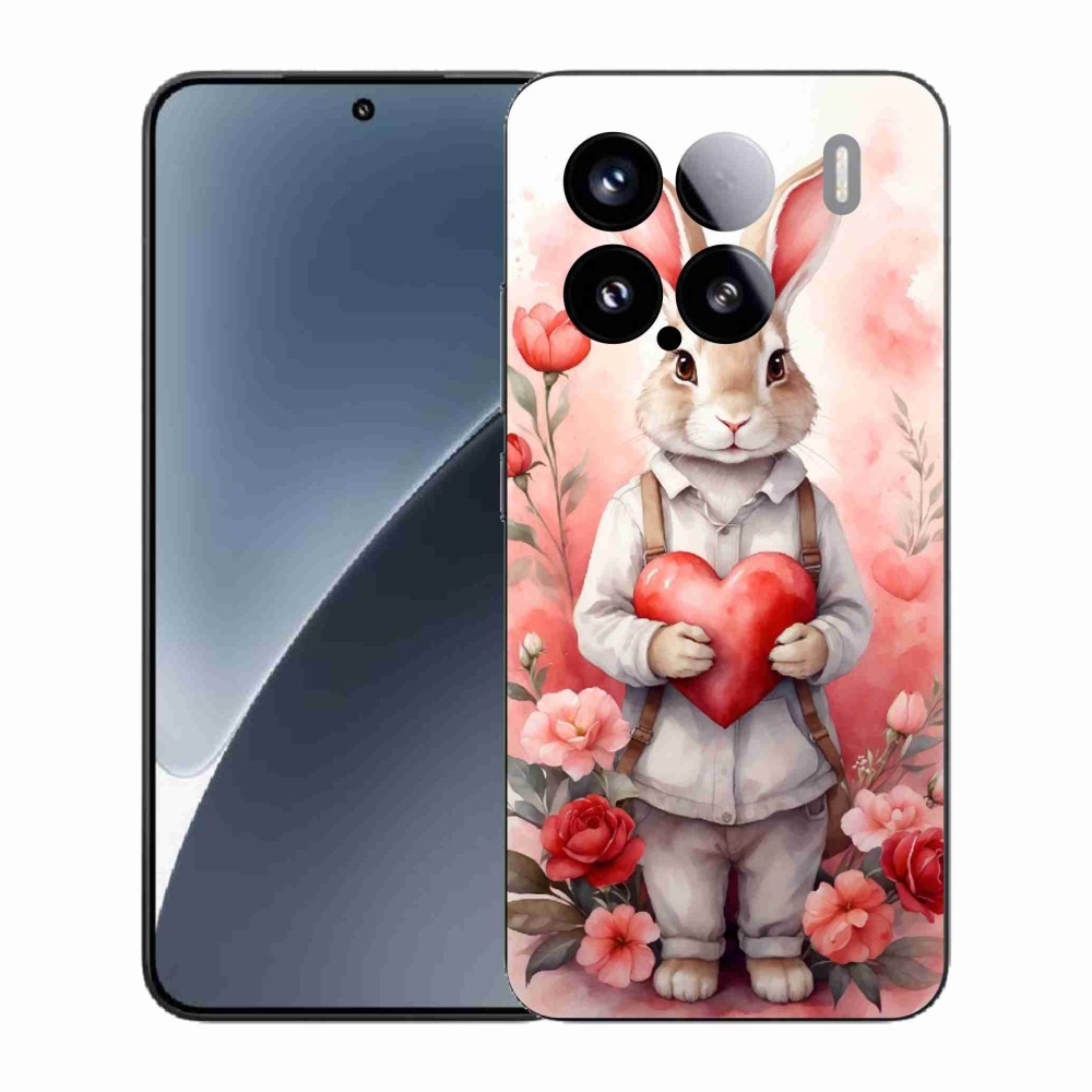 Gelový kryt mmCase na Xiaomi 15 - zajíc se srdíčkem