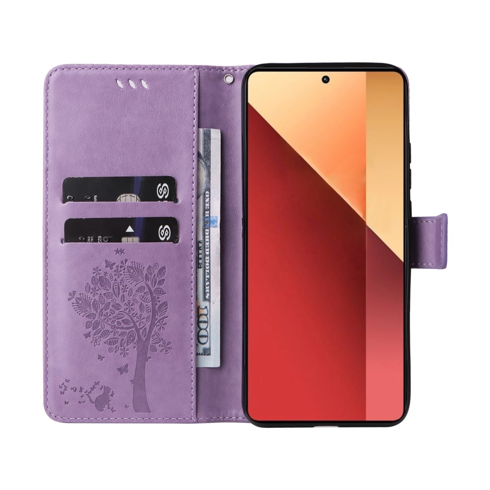 Trees knížkové pouzdro na Xiaomi Redmi Note 13 Pro 4G/Poco M6 Pro - světlefialové