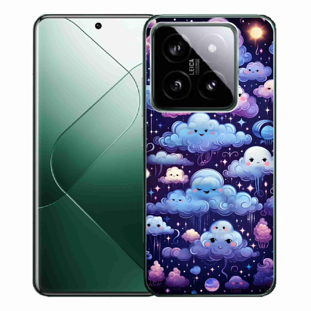 Gelový kryt mmCase na Xiaomi 14 Pro - mráčky