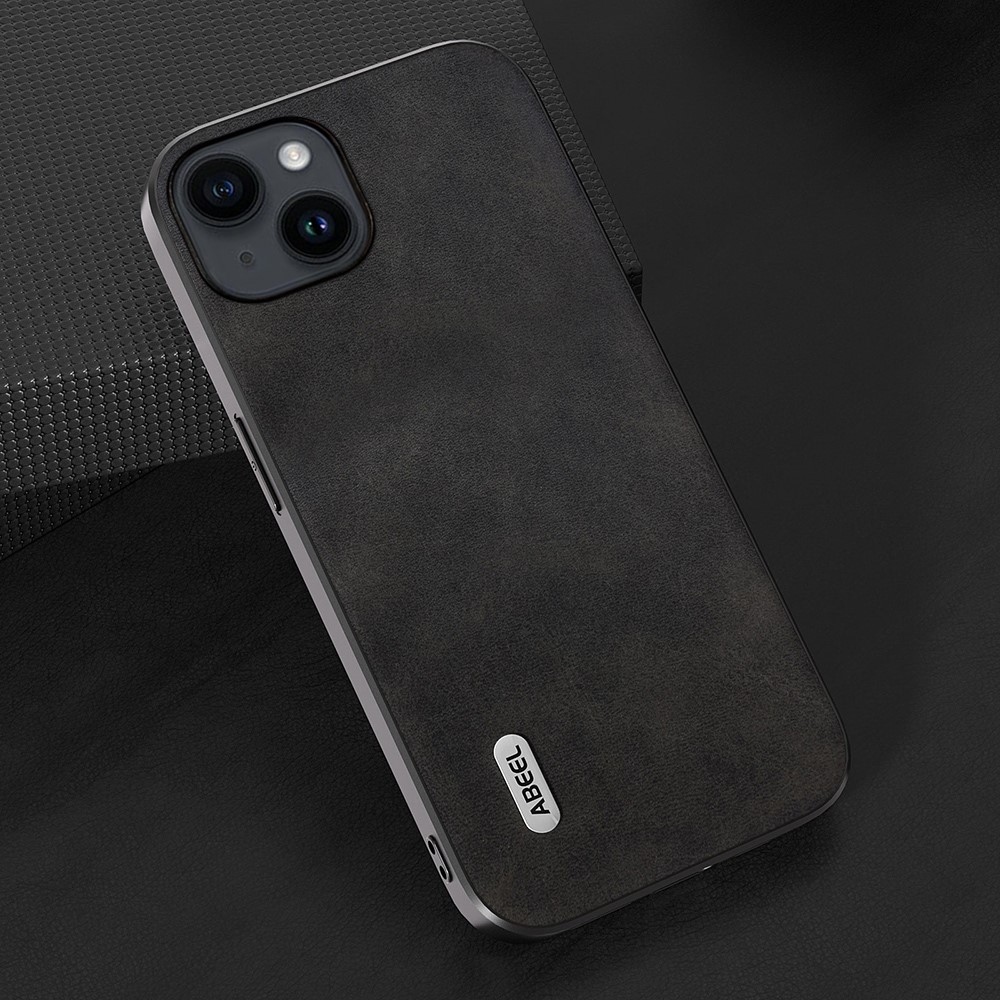 ABEEL gelový obal s pevnými zády na iPhone 15 - černý