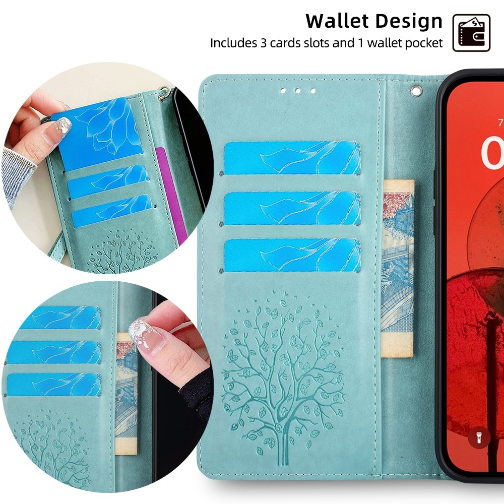 Tree knížkové pouzdro na Huawei Nova 12i - modrozelené
