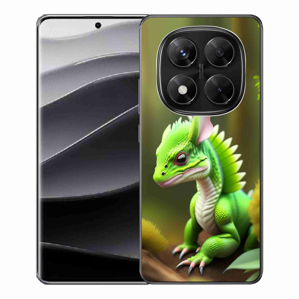 Gelový kryt mmCase na Xiaomi Redmi Note 14 Pro 5G/Poco X7 5G - zelený dráček