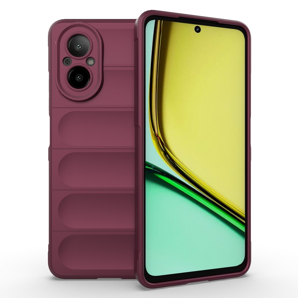 Rugg odolný gelový kryt na mobil Realme C67 - vínový
