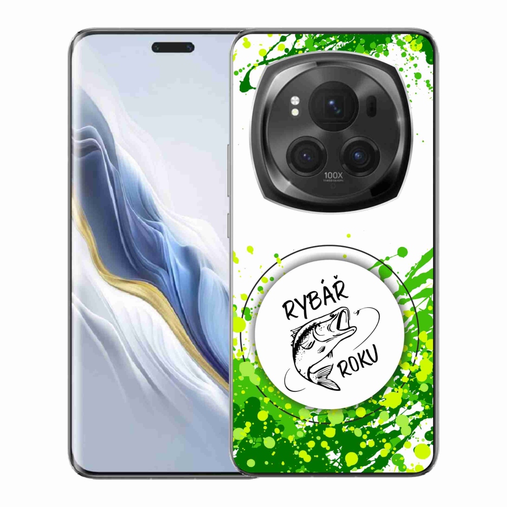 Gelový kryt mmCase na Honor Magic 6 Pro 5G - rybář roku bílé pozadí