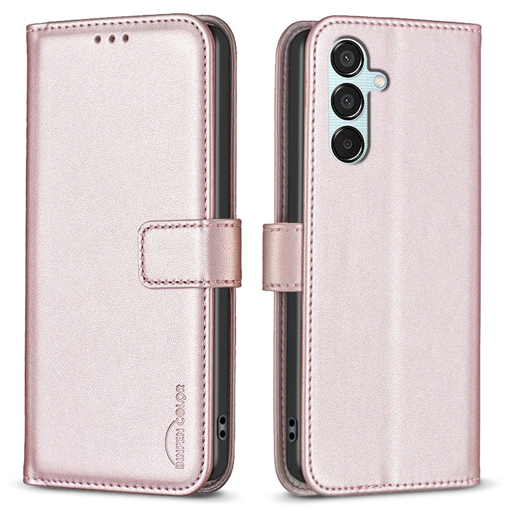 BNF knížkové pouzdro na Samsung Galaxy M15 5G - růžovozlaté