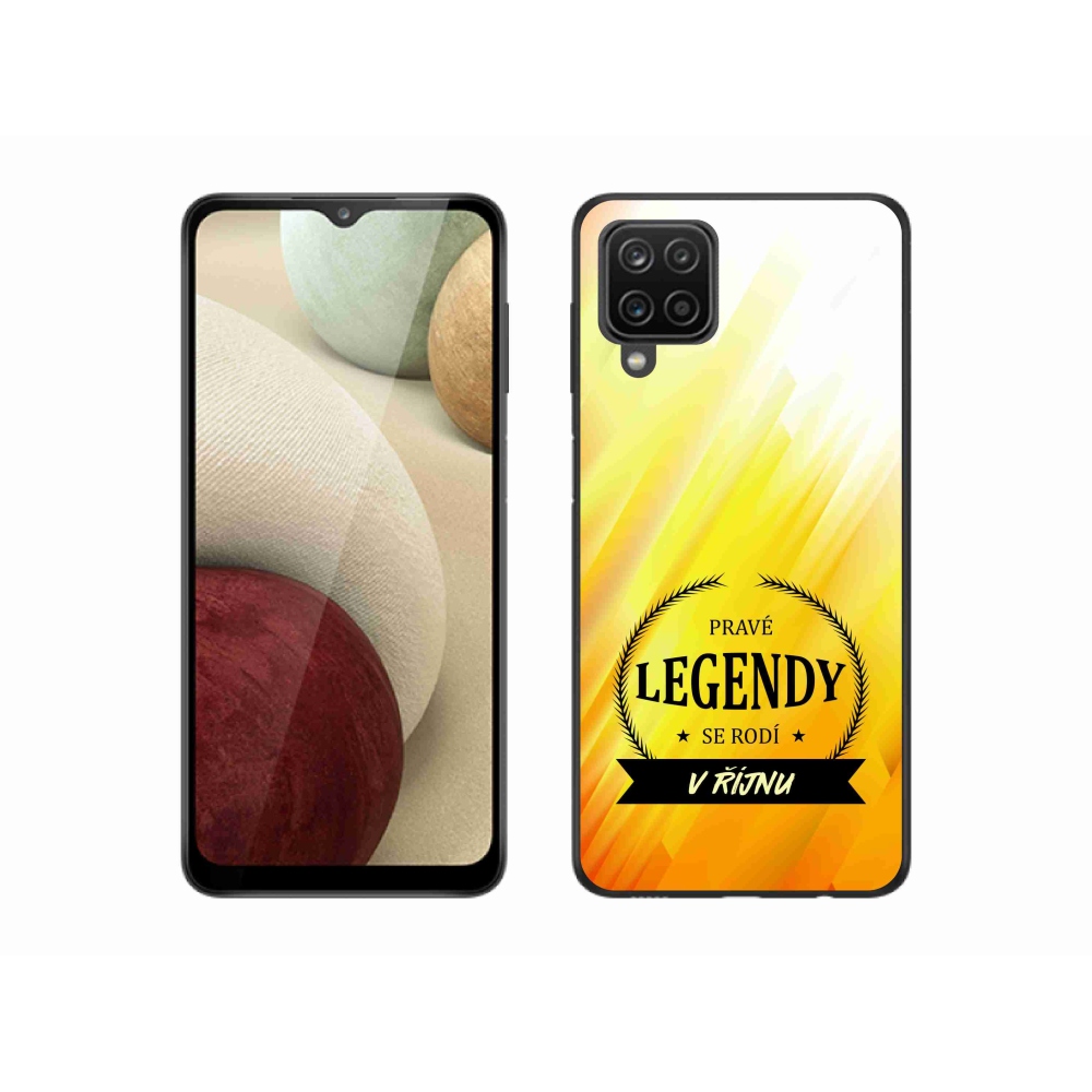 Gelový kryt mmCase na Samsung Galaxy M12 - legendy v říjnu žluté pozadí
