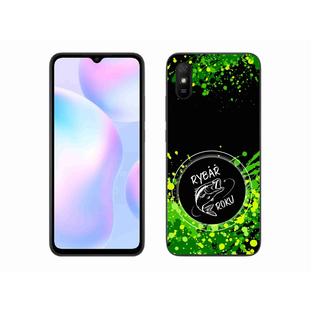 Gelový kryt mmCase na Xiaomi Redmi 9AT - rybář roku černé pozadí