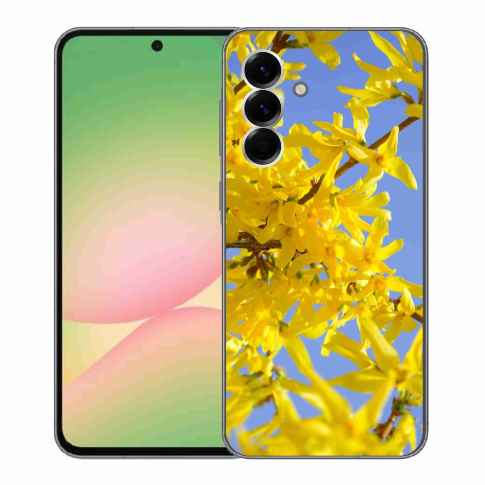 Gelový kryt mmCase na Samsung Galaxy A56 5G - žluté květy