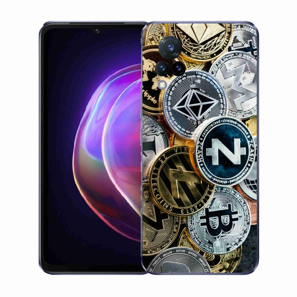 Gelový kryt mmCase na Vivo V21 4G/5G - kryptoměny