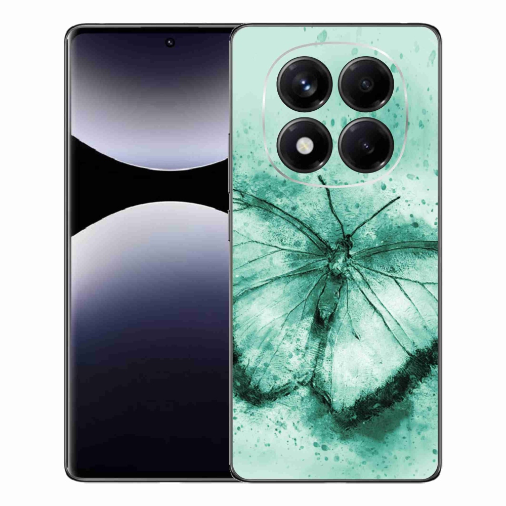 Gelový kryt mmCase na Xiaomi Redmi Note 14 Pro - zelený motýl