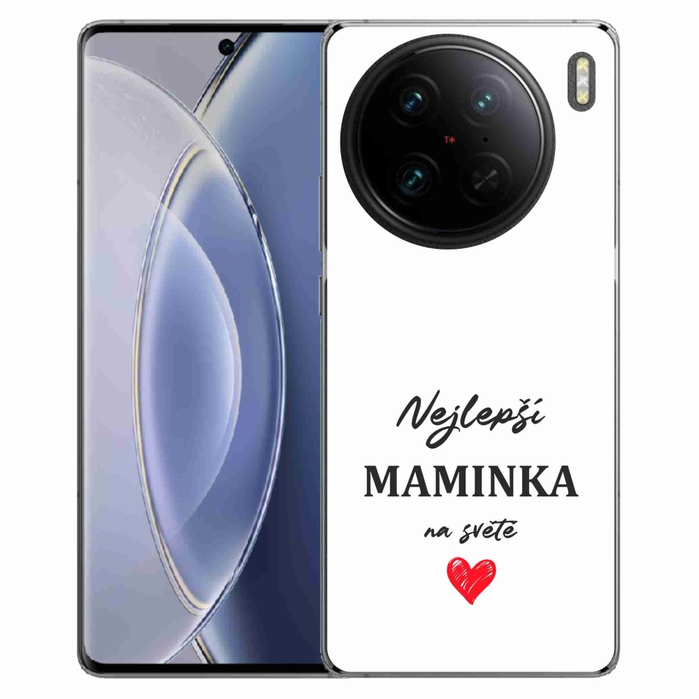 Gelový kryt mmCase na Vivo X90 Pro - nejlepší maminka 1 bílé pozadí