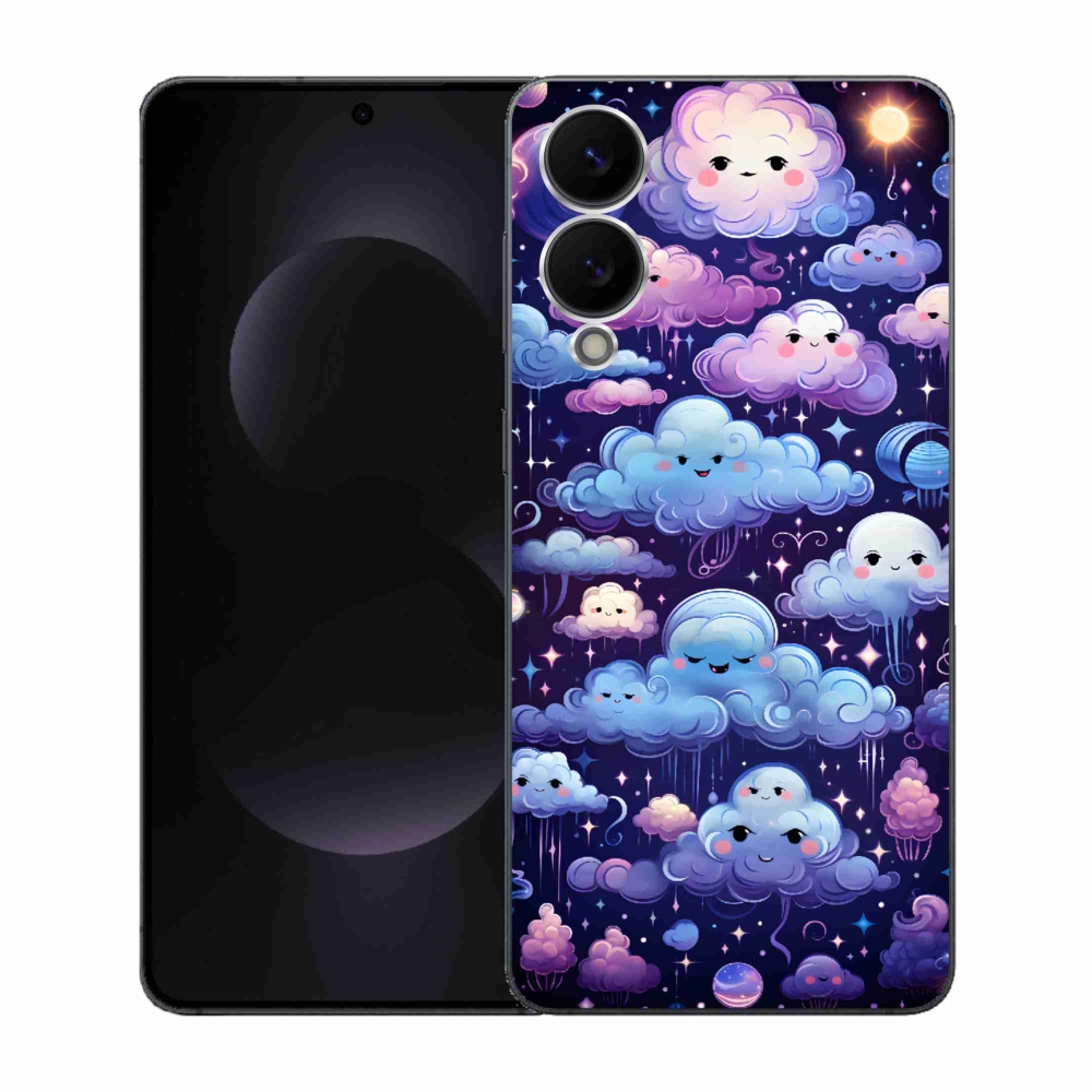 Gelový kryt mmCase na Samsung Galaxy S25 Edge - mráčky