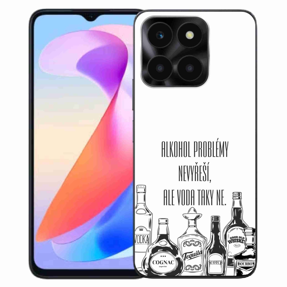 Gelový kryt mmCase na Honor X6a - vtipný text bílé pozadí