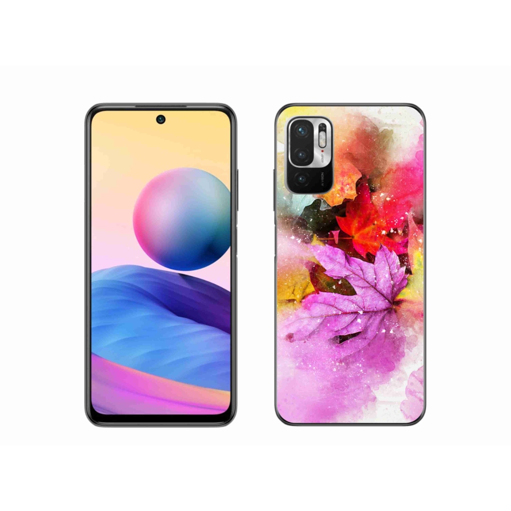 Gelový kryt mmCase na Xiaomi Redmi Note 10 5G - barevné listy