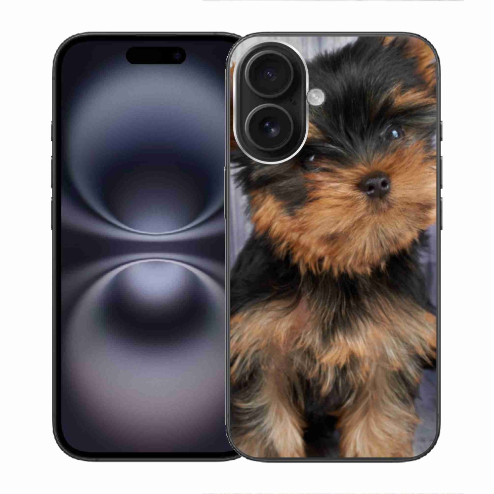 Gelový obal mmCase na iPhone 16 - jorkšír 9