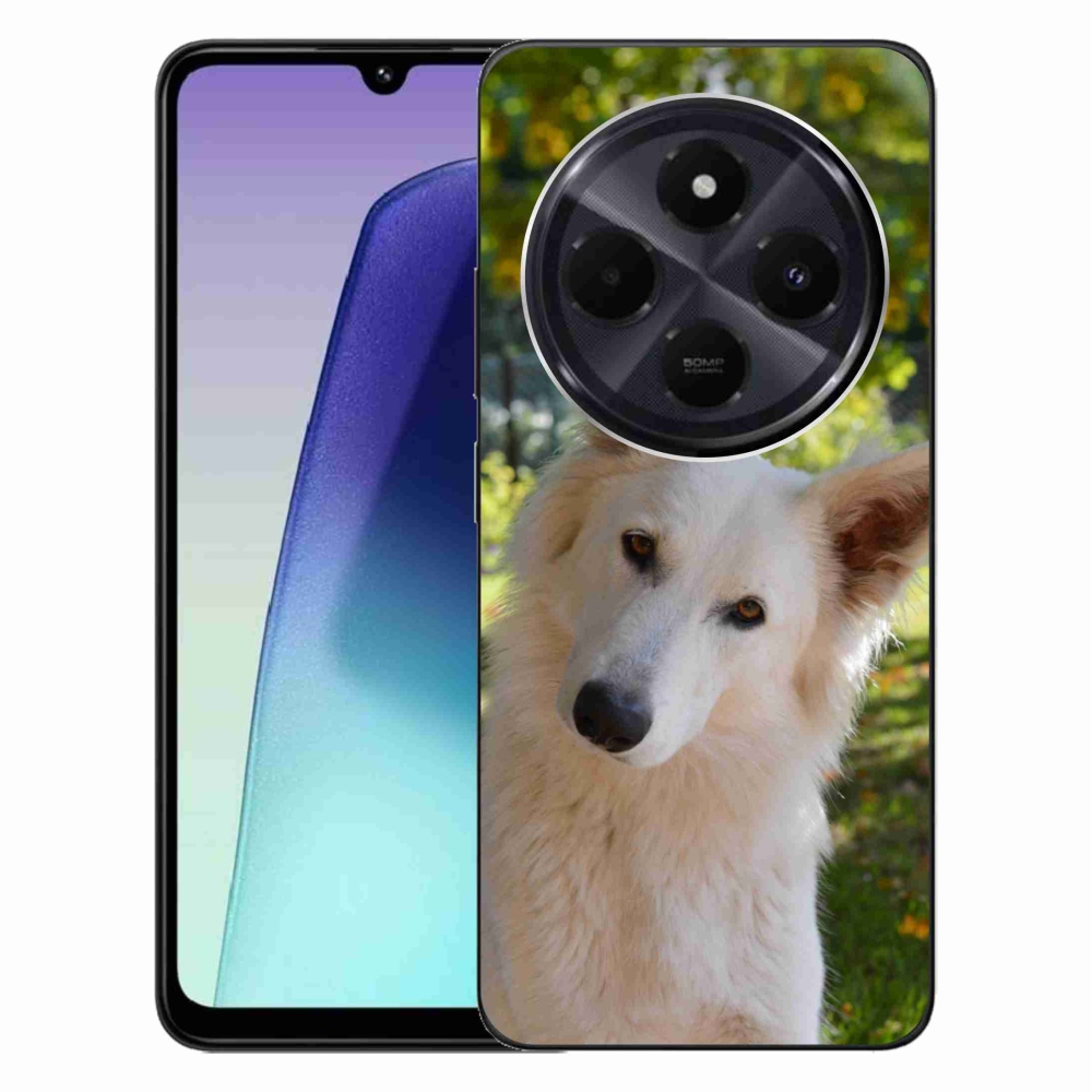 Gelový kryt mmCase na Xiaomi Redmi 14C/Poco C75 - bílý švýcarský ovčák 1