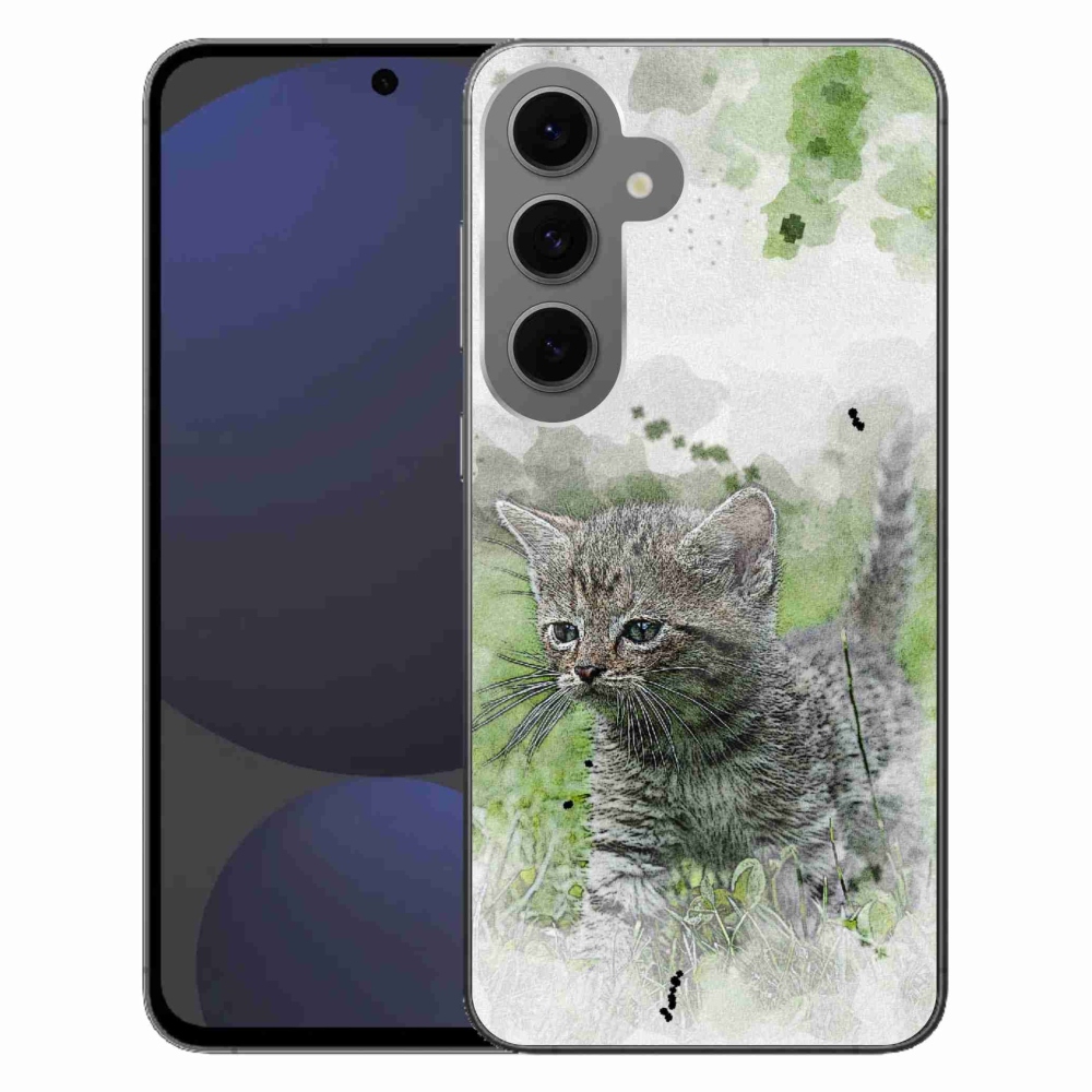 Gelový kryt mmCase na Samsung Galaxy S24 FE - roztomilé kotě 1