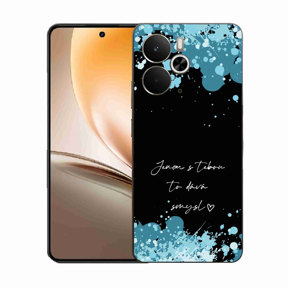 Gelový kryt mmCase na Realme 14 5G - zamilovaný text černé pozadí