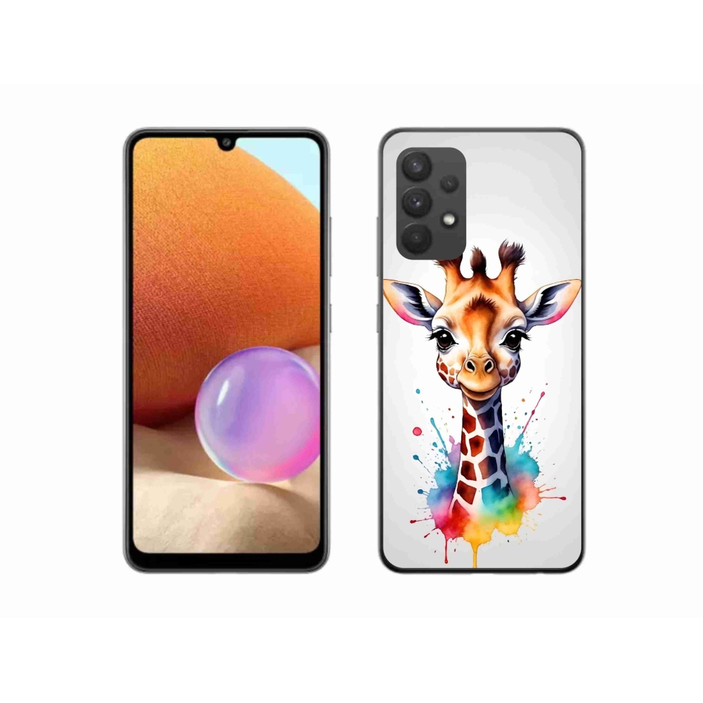 Gelový kryt mmCase na Samsung Galaxy A32 4G - žirafa 1