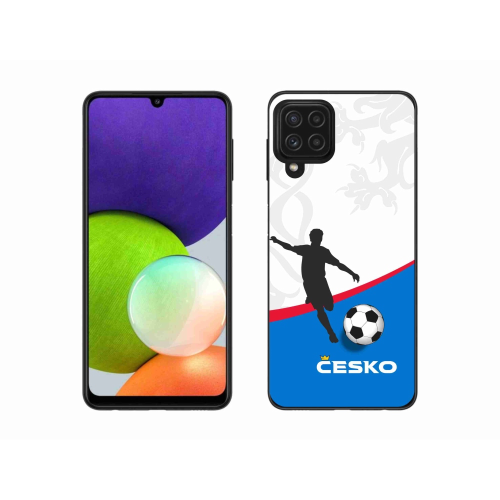 Gelový kryt mmCase na Samsung Galaxy A22 4G - fotbal Česko 1