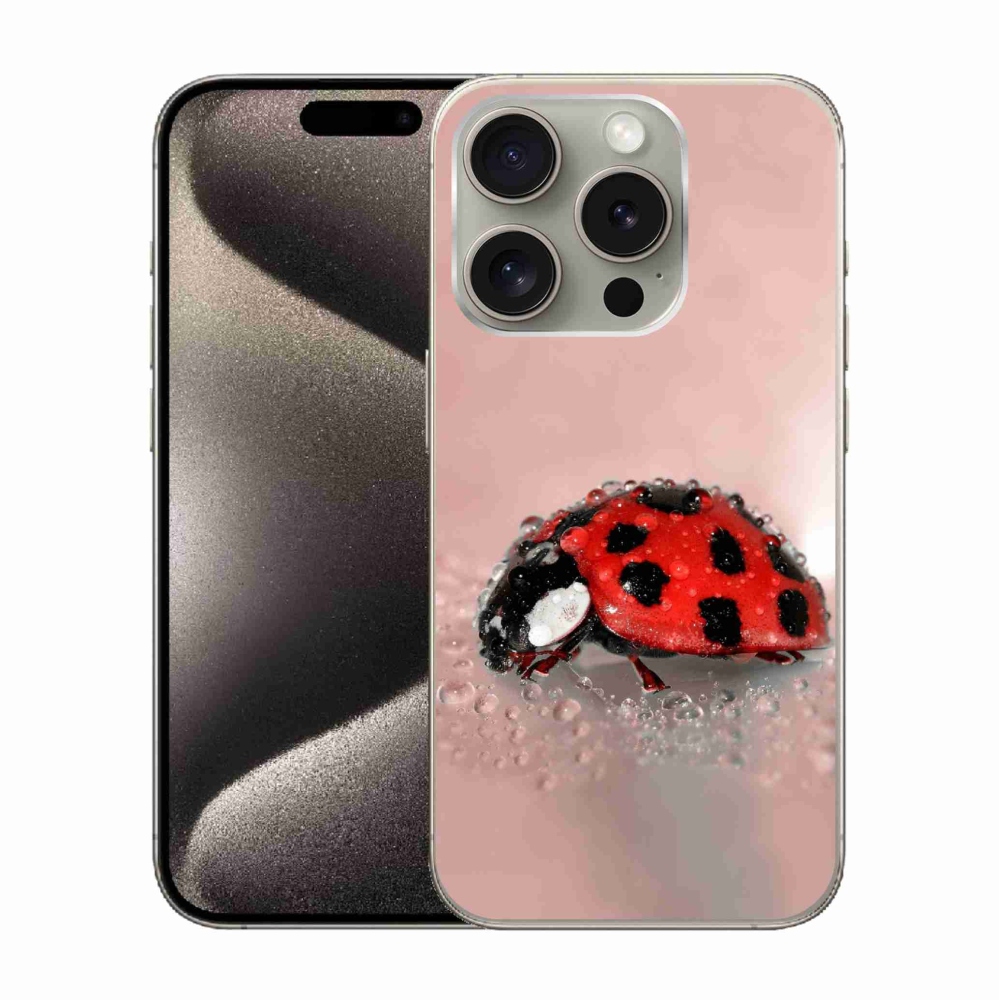 Gelový kryt mmCase na iPhone 15 Pro - beruška