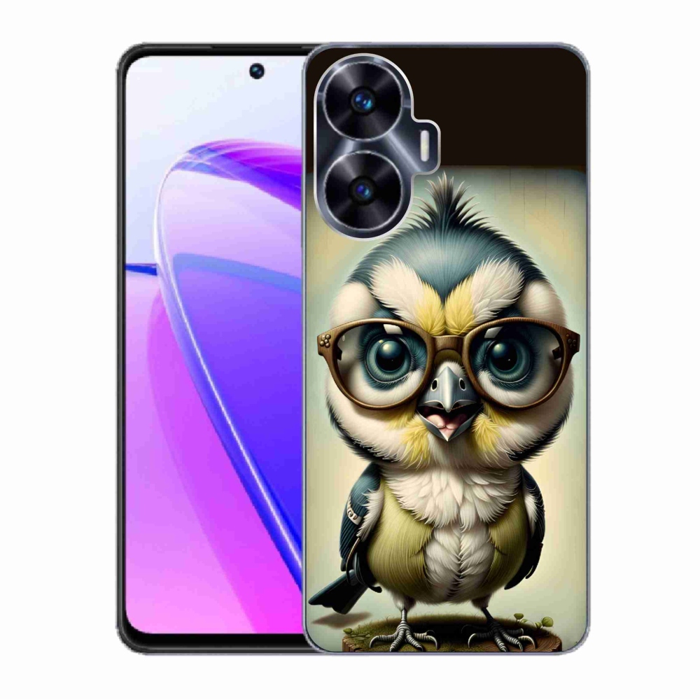 Gelový kryt mmCase na Realme C55 - mládě s brýlemi