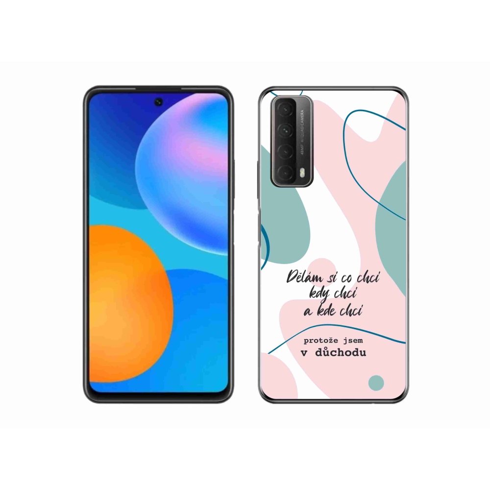 Gelový kryt mmCase na Huawei P Smart (2021) - vtipný text 10 bílé pozadí