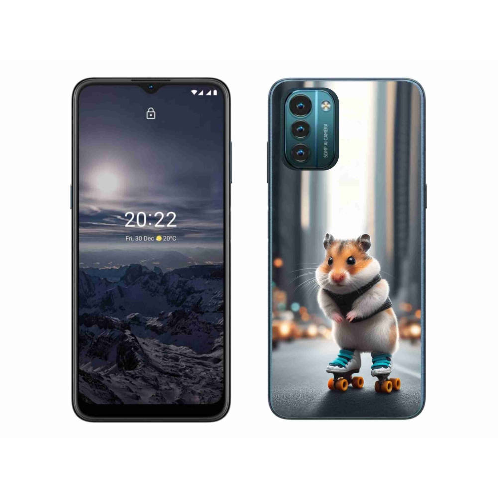 Gelový kryt mmCase na Nokia G11/G21 - křeček na bruslích