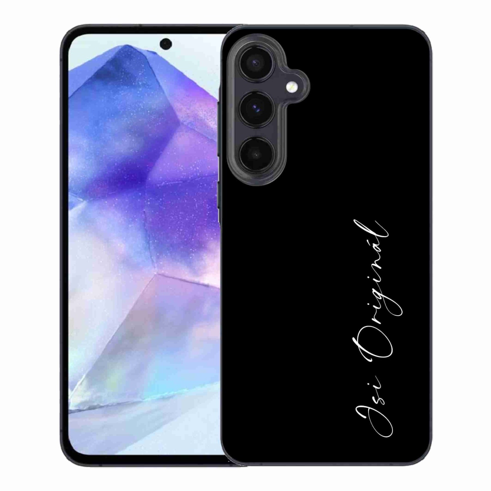 Gelový kryt mmCase na Samsung Galaxy A55 5G - jsi originál černé pozadí