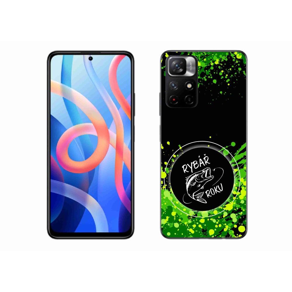 Gelový kryt mmCase na Xiaomi Redmi Note 11S 5G - rybář roku černé pozadí