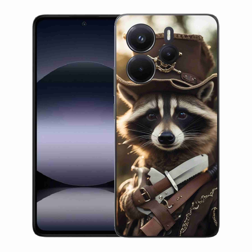 Gelový kryt mmCase na Xiaomi Redmi Note 14 - mýval v uniformě